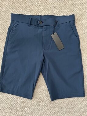 Men's Flat Front Performance Shorts - Navy